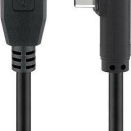 Goobay Angle (90°) / Regular USB 3.0 Cable USB-C male - USB-A male Μαύρο 1.5m (66502)