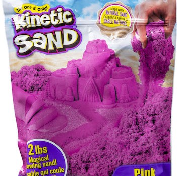 Spin Master Παιχνίδι Κατασκευών με Άμμο Kinetic Sand Сolour Bag Pink για Παιδιά 3+ Ετών