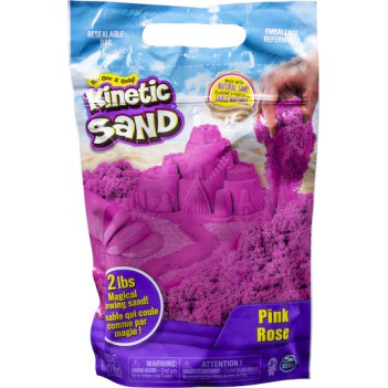 Spin Master Παιχνίδι Κατασκευών με Άμμο Kinetic Sand Сolour Bag Pink για Παιδιά 3+ Ετών