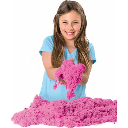 Spin Master Παιχνίδι Κατασκευών με Άμμο Kinetic Sand Сolour Bag Pink για Παιδιά 3+ Ετών