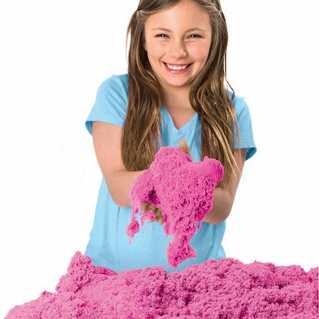 Spin Master Παιχνίδι Κατασκευών με Άμμο Kinetic Sand Сolour Bag Pink για Παιδιά 3+ Ετών