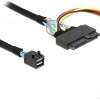 DeLock Mini SAS - 22-Pin SATA III Cable 50cm Μαύρο (84819)