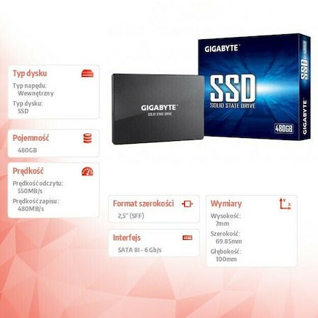 Gigabyte SSD 480GB 2.5'' SATA III