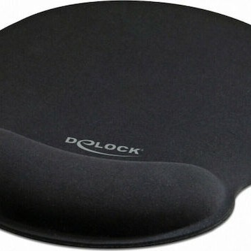 DeLock 12559 Mouse Pad 252mm με Στήριγμα καρπού Μαύρο