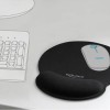DeLock 12559 Mouse Pad 252mm με Στήριγμα καρπού Μαύρο