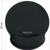 DeLock 12559 Mouse Pad 252mm με Στήριγμα καρπού Μαύρο