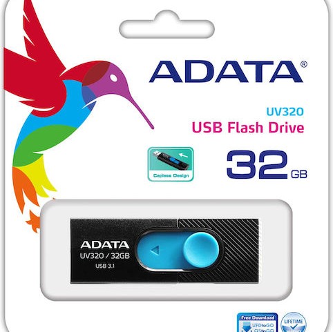 Adata DashDrive UV320 32GB USB 3.1 Stick Μαύρο