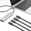 DeLock USB 3.0 Hub 4 Θυρών με σύνδεση USB-C Γκρι