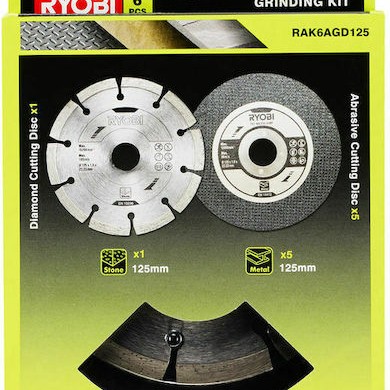 Ryobi RAK6AGD125 Δίσκος Κοπής Δομικών Υλικών 125mm 6τμχ 5132003149