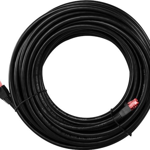 Goobay U/UTP Cat.6 Καλώδιο Δικτύου Ethernet 10m Μαύρο 1τμχ