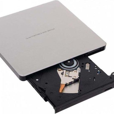 Hitachi-LG Data Storage Εξωτερικός Οδηγός Εγγραφής/Ανάγνωσης DVD/CD για Laptop / Desktop Ασημί