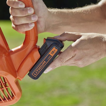 Black & Decker Φυσητήρας Χειρός 18V με 1 Μπαταρία 2Ah & Μέγιστη Ταχύτητα Αέρα 140km/h