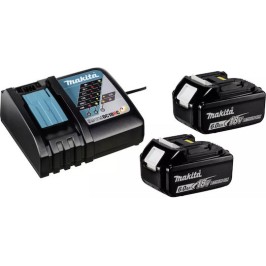 Makita Σετ 2 Μπαταριών Εργαλείου Λιθίου 18V Χωρητικότητας 6Ah με Φορτιστή DC18RC