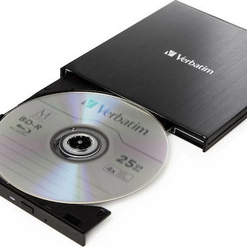 Verbatim Εξωτερικός Οδηγός Εγγραφής/Ανάγνωσης Blu-Ray/DVD/CD για Desktop / Laptop Μαύρο
