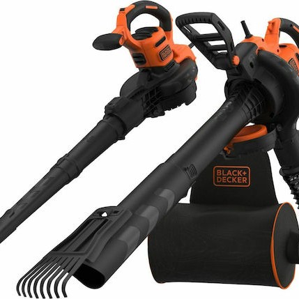 Black & Decker -QS Φυσητήρας / Απορροφητήρας Χειρός Ηλεκτρικός 3000W με Ρύθμιση Έντασης & Μέγιστη Ταχύτητα Αέρα 404km/h
