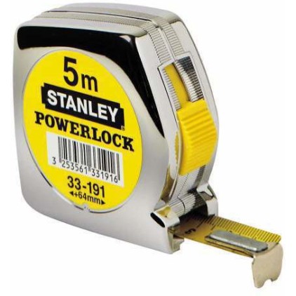 Stanley Powerlock Μετροταινία με Αυτόματη Επαναφορά 19mm x 5m