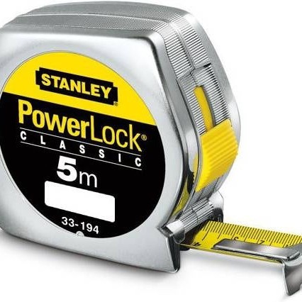 Stanley Powerlock Μετροταινία με Αυτόματη Επαναφορά 19mm x 5m