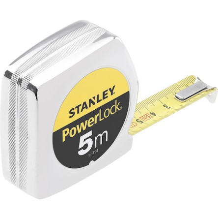 Stanley Powerlock Μετροταινία με Αυτόματη Επαναφορά 19mm x 5m