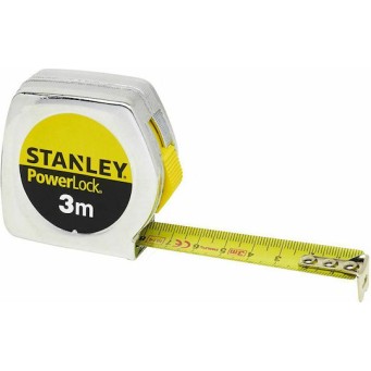 Stanley Powerlock Μετροταινία με Αυτόματη Επαναφορά 13mm x 3m