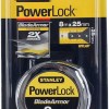 Stanley Powerlock Μετροταινία με Αυτόματη Επαναφορά 25mm x 8m