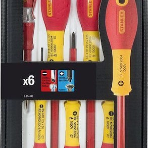 Stanley Σετ 6 Κατσαβίδια Ηλεκτρολόγου VDE 1000V με 6 Εναλλασσόμενες Μύτες
