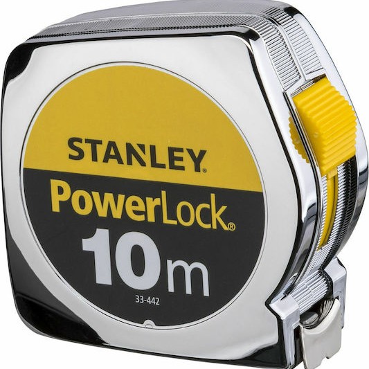 Stanley Power Lock Μετροταινία με Αυτόματη Επαναφορά 25mm x 10m