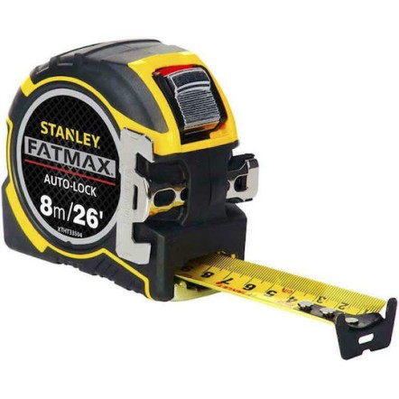 Stanley FatMax Autolock Μετροταινία με Αυτόματη Επαναφορά και Μαγνήτη 32mm x 8m