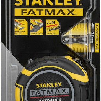 Stanley FatMax Autolock Μετροταινία με Αυτόματη Επαναφορά και Μαγνήτη 32mm x 8m
