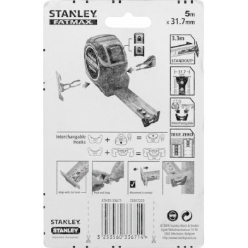 Stanley Μετροταινία με Αυτόματη Επαναφορά 32mm x 5m