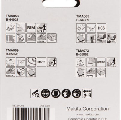 Makita Αναλώσιμα Πολυεργαλείων 4τμχ B-67496