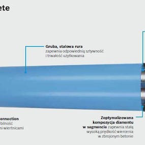 Bosch Διαμαντοκορώνα Καροτιέρας Υγρής Κοπής με Διάμετρο από 10mm έως 450mm για Μπετό