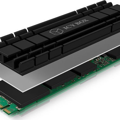 Icy Box Heat Sink for M.2 2280 SSD Ψύξη Μ.2 SSD Μαύρο