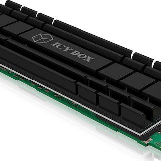 Icy Box Heat Sink for M.2 2280 SSD Ψύξη Μ.2 SSD Μαύρο