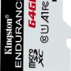 Kingston Endurance microSDXC 64GB Class 10 U1 V10 A1 UHS-I