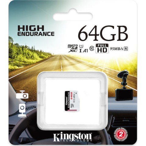 Kingston Endurance microSDXC 64GB Class 10 U1 V10 A1 UHS-I
