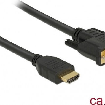 DeLock Cable DVI-D male - HDMI male 2m Μαύρο (85654)