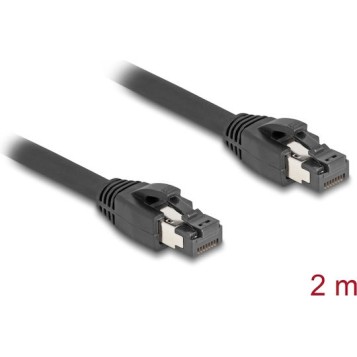 DeLock S/FTP Cat.8.1 Καλώδιο Δικτύου Ethernet 2m Μαύρο