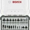 Bosch Σετ Φρέζες Καρβιδίου για Διαμόρφωση Ακμών σε Μέταλλο \ Ξύλο 6mm με Ρουλεμάν 30τμχ