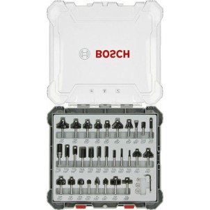 Bosch Σετ Φρέζες Καρβιδίου για Διαμόρφωση Ακμών σε Μέταλλο \ Ξύλο 6mm με Ρουλεμάν 30τμχ