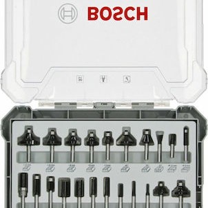Bosch Σετ Φρέζες Καρβιδίου για Διαμόρφωση Ακμών σε Μέταλλο \ Ξύλο 6mm με Ρουλεμάν 30τμχ