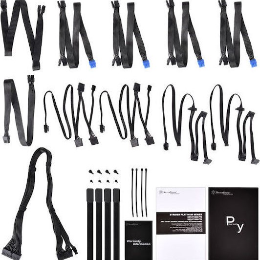 Silverstone ST1000-PTS 1000W Μαύρο Τροφοδοτικό Υπολογιστή Full Modular 80 Plus Platinum