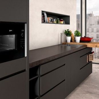 Neff Εντοιχιζόμενος Φούρνος Μικροκυμάτων 20lt Μαύρος