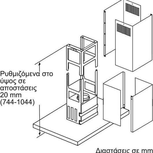 Neff I95BBE2N0 Απορροφητήρας Καμινάδα 90cm Inox