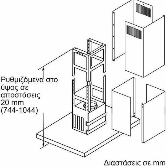 Neff Απορροφητήρας Νησίδα 90cm Inox