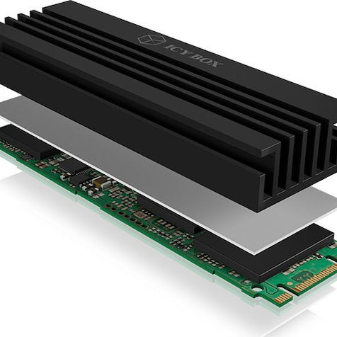 Icy Box Heat Sink for M.2 2280 SSD Ψύξη Μ.2 SSD Μαύρο