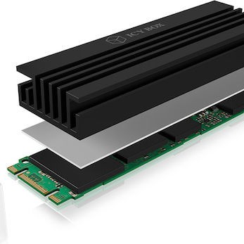 Icy Box Heat Sink for M.2 2280 SSD Ψύξη Μ.2 SSD Μαύρο