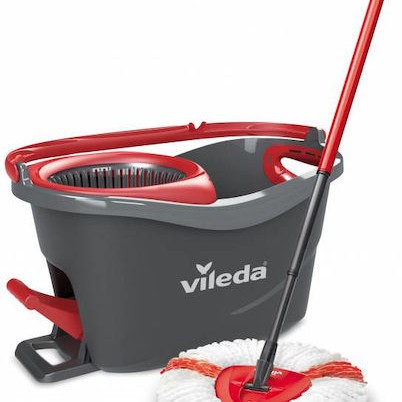 Vileda Περιστρεφόμενη Σετ Κουβάς με Σφουγγαρίστρα με Μικροίνες Easy Wring & Clean Turbo 151153