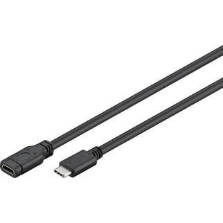 Goobay Regular USB 3.1 Cable USB-C male - USB-C female Μαύρο 1m (055-1152)