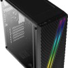 Aerocool Streak Gaming Midi Tower Κουτί Υπολογιστή με Πλαϊνό Παράθυρο και RGB Φωτισμό Μαύρο