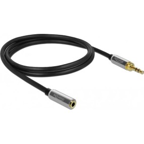 DeLock Cable 3.5mm male - 3.5mm female Μαύρο 0.5m (85779)